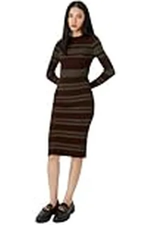Trendyol Woman Midi Bodycon Crew Neck Knitwear Jurk Dames, , M