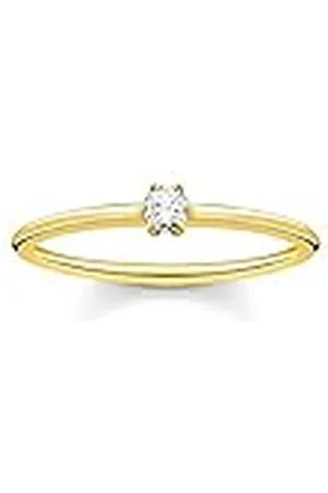 Thomas Sabo Ring witte steen verguld zilver TR2312-414-14-52
