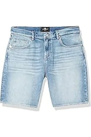 7 for all Mankind Heren JSSRC100 Denim Shorts, Light Blue, Regular, , 38