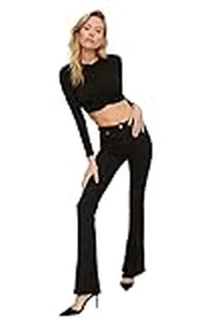 Trendyol High Waist Flare Jeans met Black Tasting dames, ., 32