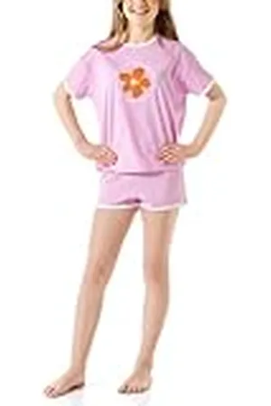 Schiesser Meisjespyjama set korte 100% biologisch katoen maat 140 pyjamaset, roze_180950, 176, , 176 cm