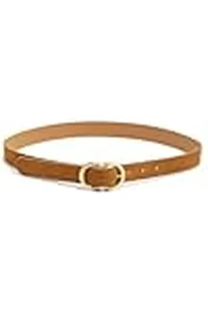 Pieces® Pcjuva Suede Jeans Belt Noos Riem voor dames, cognac/detail: w geborsteld gouden gesp, 95