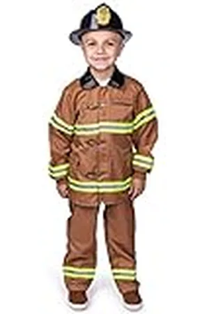 Dress up America Brandweermankostuum voor kinderen (inclusief hoed) - Rollenspel brandweermankostuum - Geweldig cadeau voor rollenspel en plezier