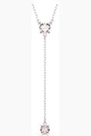 Swarovski Attract y-ketting, Ronde slijpvorm, , Rodium toplaag