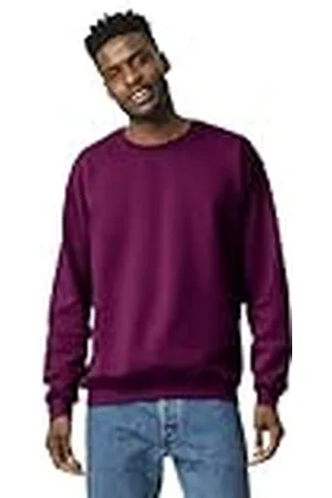 Gildan Heren Fleece Crewneck Sweatshirt, Maroon, X-Large, bordeaux., XL