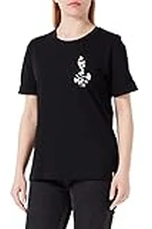 Taifun Dames 371318-16115 T-shirt, zwart patroon, 34, , 34