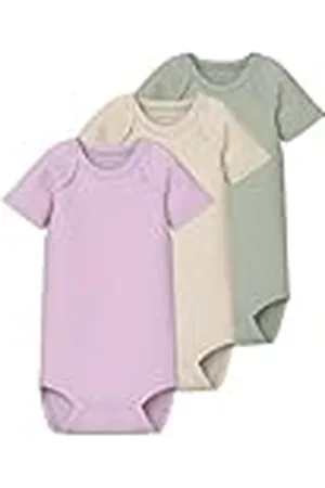 NAME IT Baby Unisex Nbnbody 3P Ss Solid Rib Noos (3-pack), , numeric_80