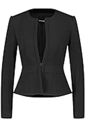 Taifun Getailleerde korte blazer voor dames, lange mouwen, effen kleuren, , 36