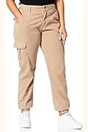 Urban classics Cargobroek voor dames, hoge taille, cargo-broek met opgestikte zakken, verkrijgbaar in vele kleuren, maten 26-34, , 32