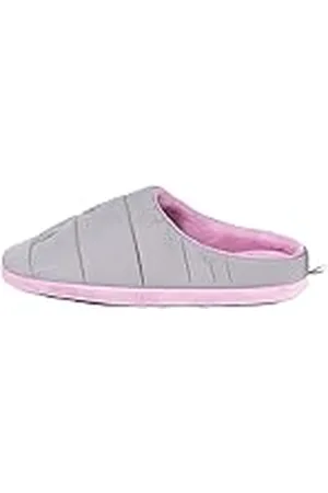Disney Minnie Mouse Pantoffels, grijs en roze, maat 36-37, zonder sluiting, open pantoffels van polyester en TPR, origineel product, ontworpen in Spanje, , 36/37 EU