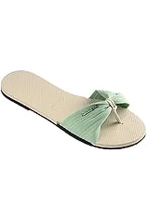 Havaianas Dames You St Tropez Basic Beigemineral Sandaal, Beige/Mineraal Groen, 3/4 UK, , 35/36 EU