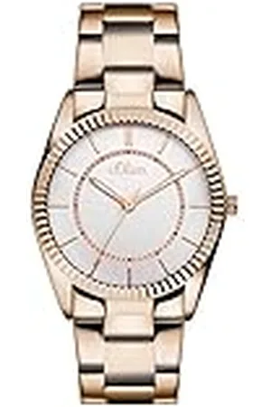 QS by s.Oliver SO-3190-MQ analoog kwartshorloge voor dames met roestvrij stalen armband