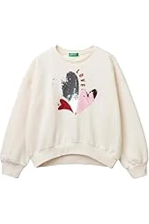 Benetton Sweatshirt met capuchon voor meisjes en meisjes, , 160
