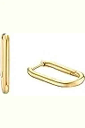 QS by s.Oliver Creolen Edelstahl Damen Ohrschmuck, 2,4 cm, Gold, Kommt in Schmuck Geschenk Box, 2033906