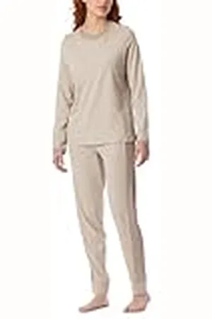 Schiesser Damespyjama, lang, katoenen nachtkleding, pyjamaset, , 48