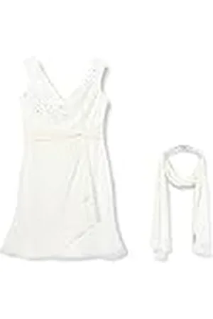 Gina Bacconi Chiffon jurk met kanten lijfje cocktail, , 10, , 36