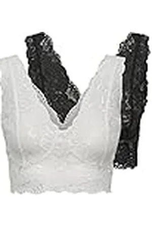 Cream GlazeCR Top 2 stuks ondergoed, zwart/wit, maat XS dames