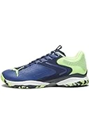 PUMA Unisex Solarattack RCT tennisschoen, Navy Fast Yellow Wit, 40.5 EU