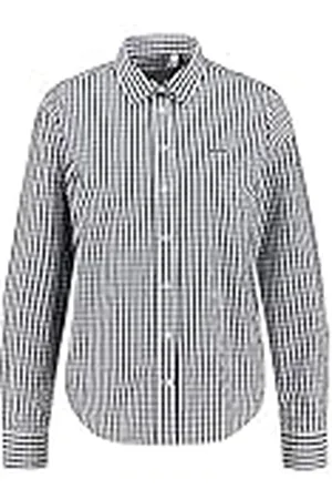 GANT REG POPLIN Gingham Shirt voor dames, klassiek blauw, standaard, , 38