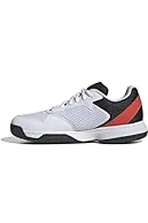 adidas Uniseks-Kind Courtflash Kids Tennis Shoes, Cloud White/Silver Metallic/Bright Red, 38 EU