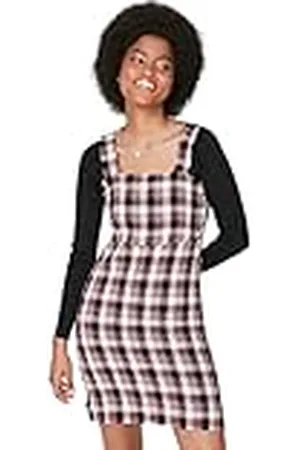 Trendyol Dames Woman Midi A-lijn ronde hals geweven jurk, , 34