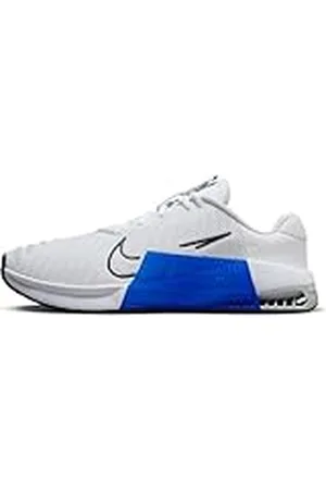 Nike Metcon 9 Workout Athletic Sneakers voor heren, Wit/Racer Blauw/Obsidiaan/Zuiver Platina, 48 EU