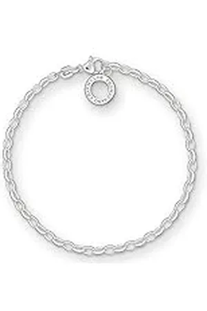 Thomas Sabo Damen-Armband Charm Sterling-Silber 18 cm mit Karabinerverschluss und Charm Carrier X0163-001-12-M