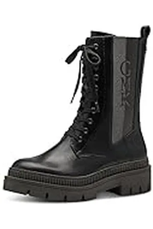 Marco Tozzi Dames 2-85208-41 Lace Boot Flat, Black/Dk.Grey, 40 EU
