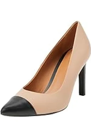 Geox Dames D Faviola C Pump, Nude/Black, 38 EU, , 38 EU