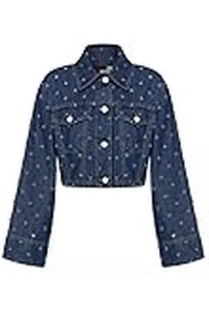 Moschino Cropped Trucker Jacket Damesjas, , 32