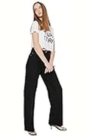 Trendyol High Waist Wide Leg Jeans voor dames, , 42