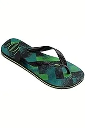 Havaianas Unisex Brasil Fresh Blackblackleaf Groene teenslipper, zwart, zwart, bladgroen, 33/34 EU