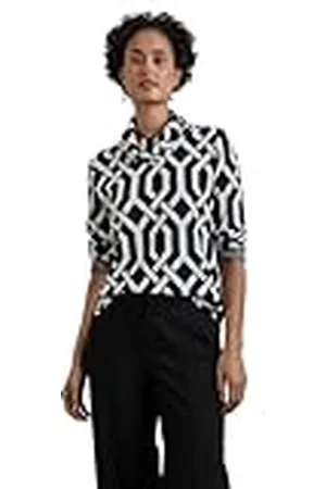 Street one EOS_Scarf Collar Jacquard Shirt, , 36