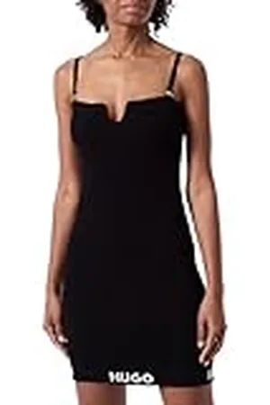 HUGO BOSS Zwarte gebreide jurk voor dames, , S