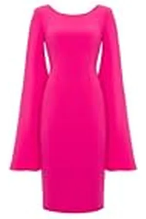 Swing Elegante kokerjurk met lange mouwen en split | Maat 38, , 38