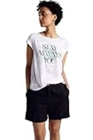 Street one T-shirt met burn-out, , 38