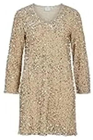 VILA Vifaith V-hals L/S Sequin Dress/Vol, , XS