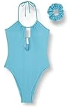 Calvin Klein Dames plunge eendelig - RP KW0KW02725 plunge badpak, blauw (Adriatic Blue), S, , S