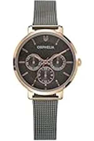 ORPHELIA Derby dameshorloge met multi-wijzerplaat, met mesh roestvrij stalen armband, , armband