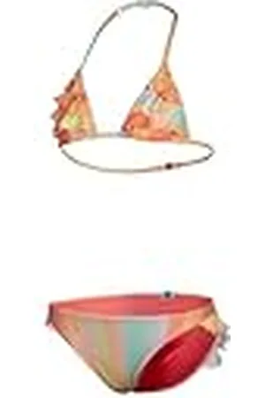 Arena Driehoekige bikini met waterprint voor meisjes, , 62 cm