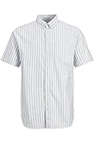 JACK & JONES Bestseller A/S Heren Jcomarina Stripe Shirt Ss hemd, Mountain Spring/Stripes: Stripes, XL, , XL