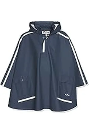 Playshoes Regencape voor kinderen, lichte regenponcho, met extra lange rug en afneembare capuchon, , 116 cm