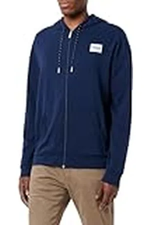 HUGO BOSS Heren zilveren logo jas H Loungew_Sweatshirt, 407, M, , M