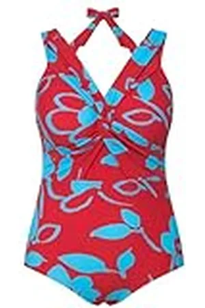 Ulla Popken Dames, grote maten, badpak Cut Out Floral