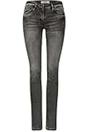 CECIL Dames B375274 comfortabele jeansbroek, Black Used Wash, 26W x 32L
