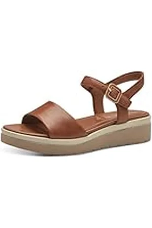 Tamaris Dames Comfort 8-88708-42 440 Wedge Plateau Comfortabele extra brede alledaagse schoen feestelijk elegant platte sandalen, 37 EU breed, groef, 37 EU Breed