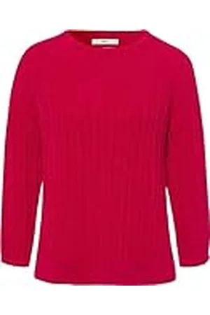 Brax Dames Style Lesley Organic Cotton Solid Pullover, Lipstick PINK, 40, , 40