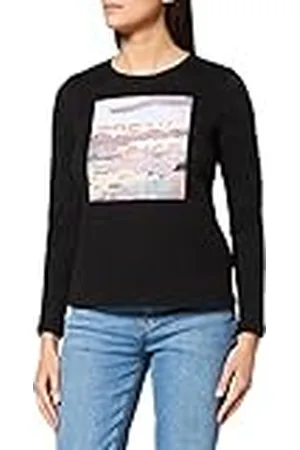 QS by s.Oliver Shirt met lange mouwen, regular fit, Zwart Placed Print, 36