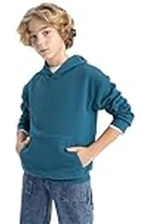 DeFacto Sweatshirt met capuchon voor jongens, , 8-9 Jaar