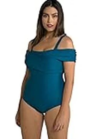 Ulla Popken Dames, Carmen-hals, softcups, bandjes afneembaar badpak, , 50